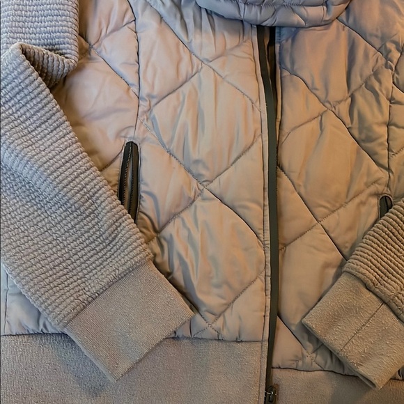Marc New York Mixed Material Quilted Puffer Jacket with Ribbed Knit Sleeves - Picture 6 of 16